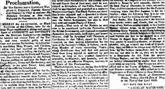 Sydney Gazette 4 May 1816